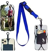 Silicone Phone Holder with Card Pocket, Universal Smartphone Lanyard Strap & Detachable Clip by G...