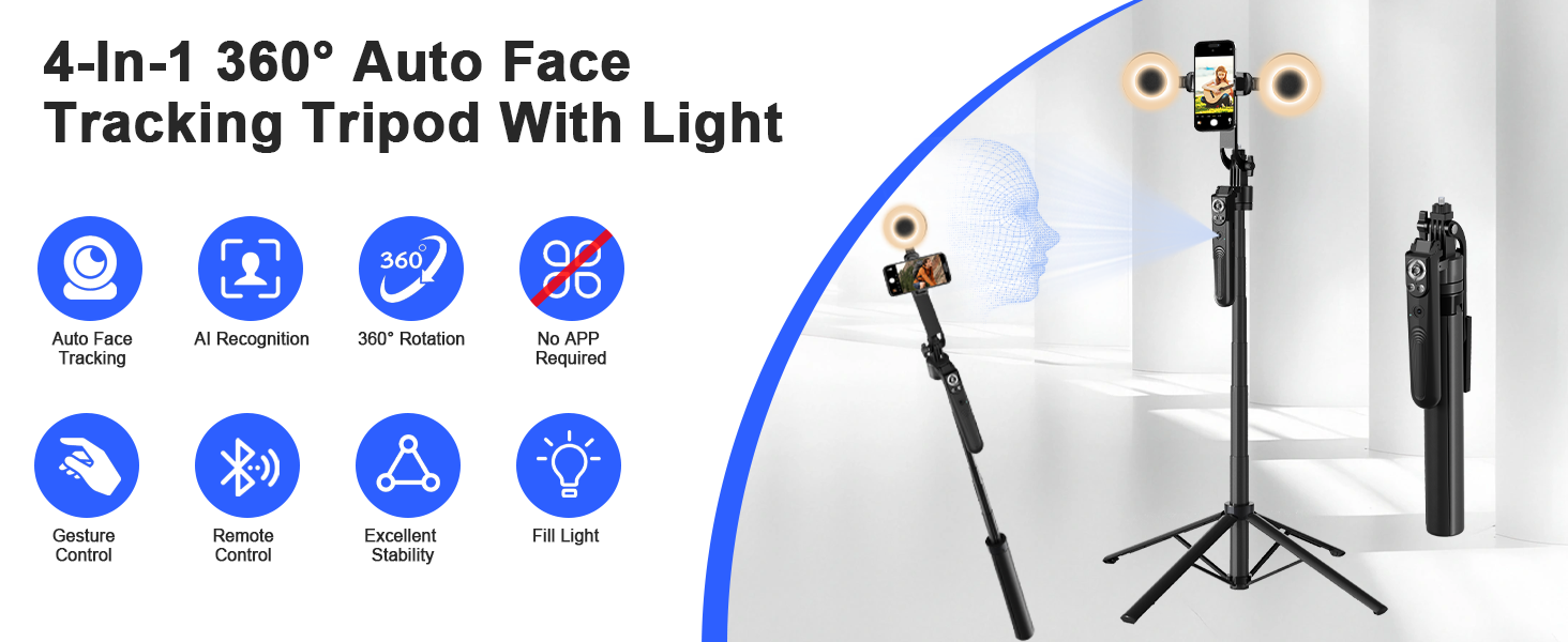 tripod for iphone with light