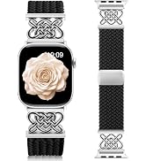 Braided Stretchy Band Compatible with Apple Watch Bands for Women 38mm 40mm 41mm 42mm 44mm 45mm 4...