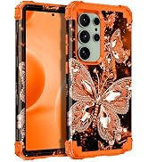 Miqala for Galaxy S25 Ultra 5G Case,Glow in The Dark Three Layer Heavy Duty Shockproof Full Prote...