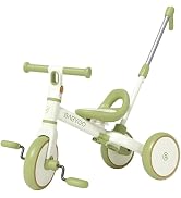 BG-BABYGO Toddler Tricycle 5 in 1 Toys for 1-4 Year Old Boys & Girls, Trike with Push Handle, Rem...