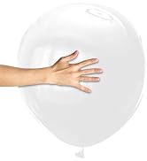 KAWKALSH White Big Balloons 32pcs, 18 Inch Large Latex Giant Heavy Duty Balloons for Birthday Wed...