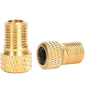 2Pcs Gold Presta Valve Adaptors, Convert Presta to Schrader Adapter for Bike, Inflate Tire Using ...
