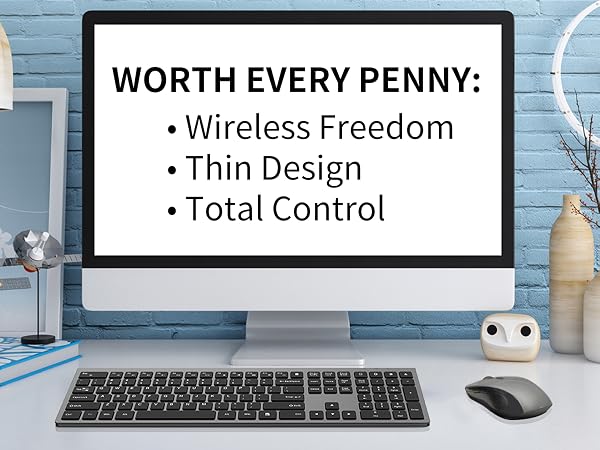 This wireless keyboard and mouse WORTH EVERY PENNY:Wireless Freedom, Thin Design, Total Control