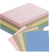 100 Sheets Colored Cardstock 4 x 6 Inch Blank Colorful Thick Paper 92LB/250gsm Cards Stock for In...