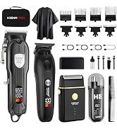 HIENA PRO Professional Hair Clipper Set, Electric Foil Shavers and Beard Trimmers, Ear, Rechargea...