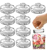 YOUEON 9 Pack Fermentation Glass Weights with Easy Grip Handles for Wide Mouth Mason Jars, Pickli...
