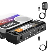 MAIWO M.2 NVMe to 2.5'' 3.5'' Offline Clone Enclosure,M.2 M-Key to SATA SSD/HDD Cloner, USB-C Typ...