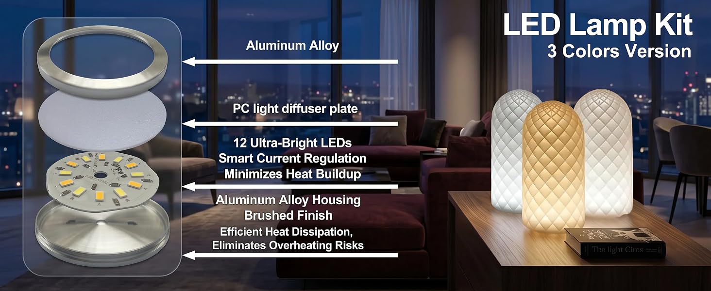 3d printer led lamp kit 001