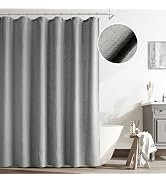 Grey Linen Shower Curtain, Natural Flax Gray Rustic Hotel Luxury Weighted Fabric Bath Decorative ...