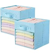 ShellKingdom Storage Bins, Foldable Fabric Storage Cubes with Clear Window | Cloth Storage Organi...