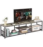 VECELO TV Stand for Televisions up to 80 Inch 70" Entertainment Center with Open Storage Shelves ...