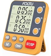 FCXJTU Digital Dual Triple Kitchen Timer, 3-Channel Magnetic Countdown Timer for Cooking, Large D...