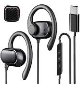 Open Ear Headphones Wired USB C Earbuds for iPhone 17 Pro Max 16 15/Samsung S26 Ultra S25 S24 S23...