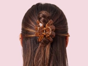 Hair in claw clip