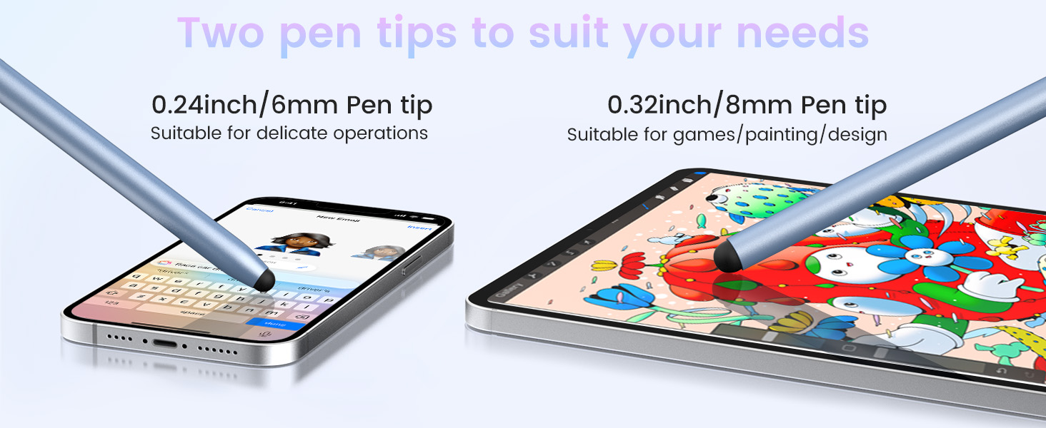 Dual-tipped universal stylus pen