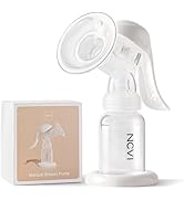 NCVI Manual Breast Pump for Breastfeeding Small Nipple, 20mm Silicone Soft Flange Single Hand Hel...