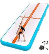FINCOME Inflatable Gymnastics Mat Air Tumble Track Mats 10/13/16/20ft Training Mats for Home Use ...