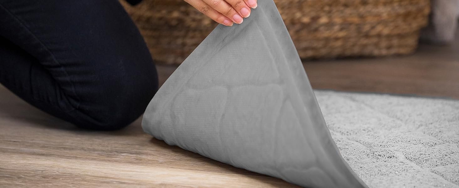Litter Mat Grey Non-Slip Backing