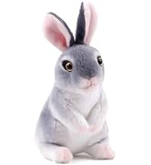 Anboor 7.87'' Realistic Rabbit Stuffed Animal, Lifelike Bunny Plush with Floppy Ears, Ideal Baby ...