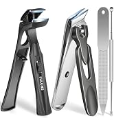 Nail Clippers for Men Thick Nails, Angled Head Large Toe Nail Clippers for Seniors Toenail Clippe...