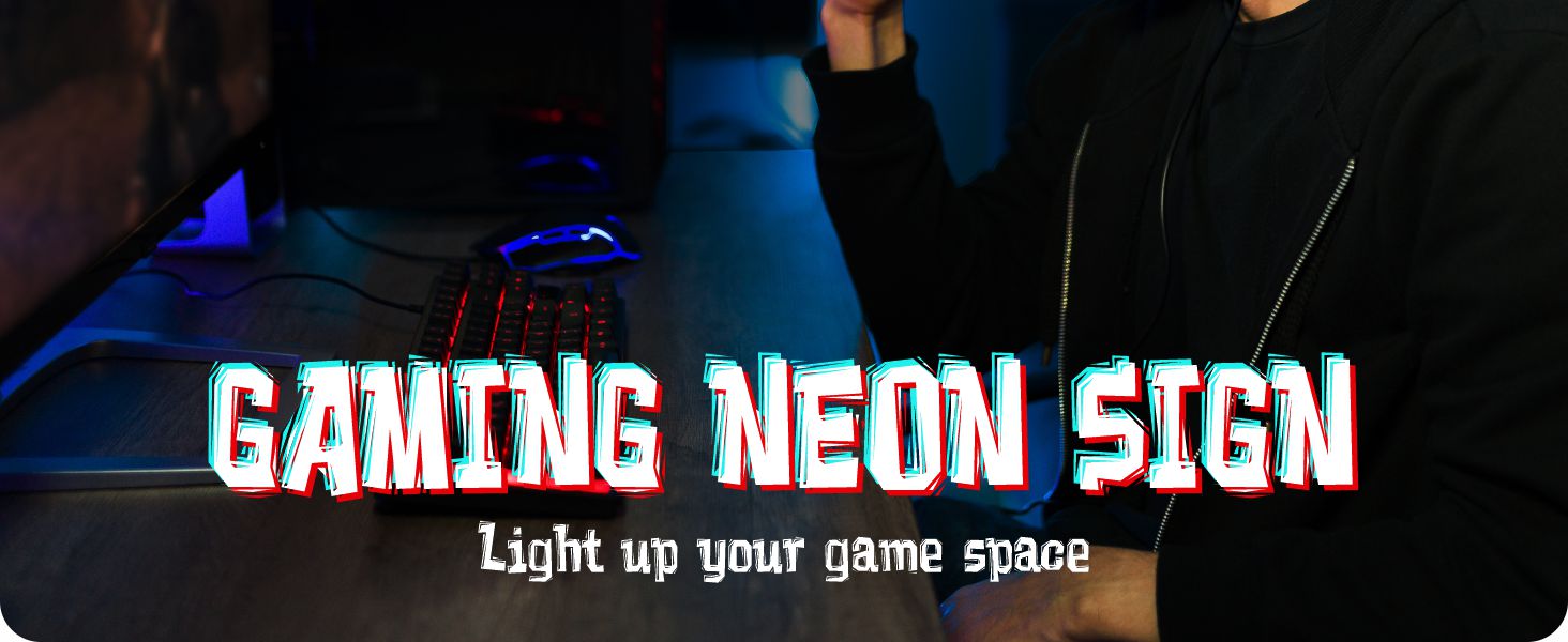 Can't hear you i am gaming neon sign