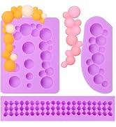 3D Semi Sphere Silicone Molds Pearl Bubbles Ball Fondant Molds Bubble Silicone Mold for Cake Deco...
