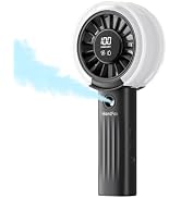 HandFan Upgraded Misting Fan with LED Display – Extreme Cooling Portable Handheld Fan with Water ...
