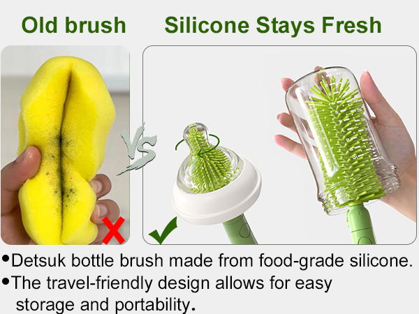Silicone vs Sponge – No Mold, No Odor, Lasts Longer After Repeated Use