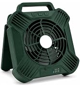 RIDAPEST SOLAR PORTABLE FAN GREEN – Rechargeable Battery Powered Camping Fan with LED Light, Powe...
