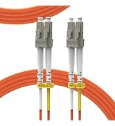 OM2 LC to LC Fiber Patch Cable 50ft/15m,Length Options:0.2m-20m,1GB 50/125 Multimode Duplex LC-LC...