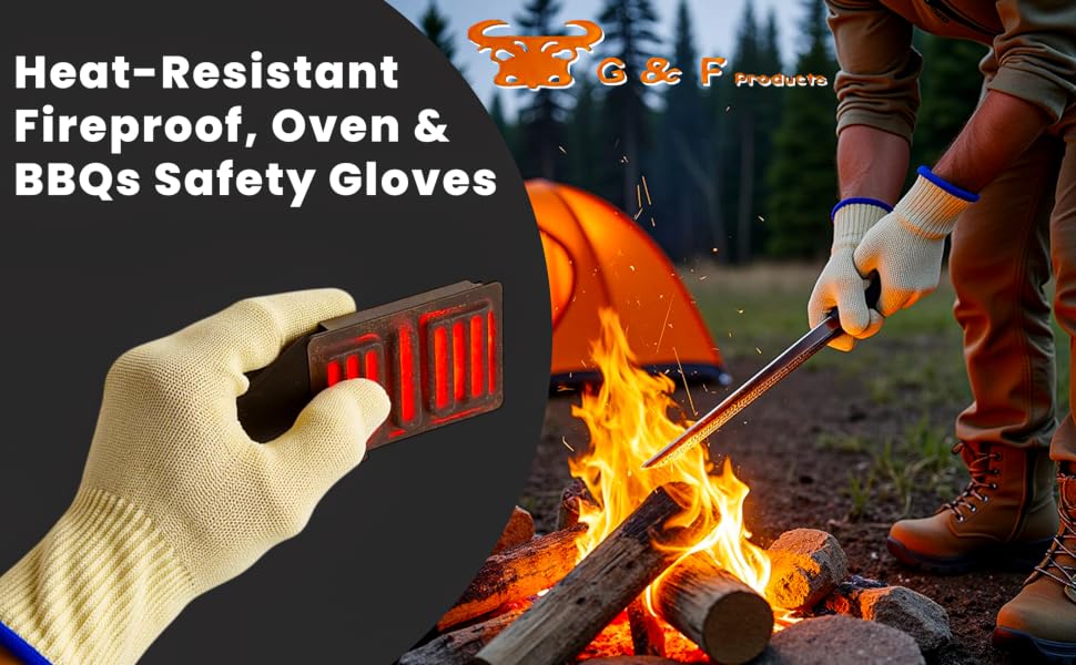 Heat resistant gloves BBQ gloves Grilling gloves Oven mitts Cooking gloves Fireplace gloves