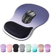 Mouse Pad Wrist Support, Ergonomic Mousepad with Memory Foam Wrist Rest Cushion, Non-Slip Rubber ...