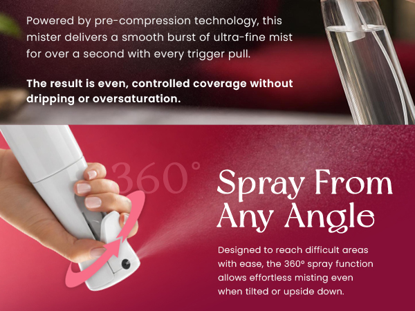 Beautify Beauties Spray Bottles. Spray from Any Angle. 360 Degrees