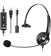 Callez Wired USB Headset, Computer Headset with Mic Noise Cancelling, USB-C Headset for PC Laptop...