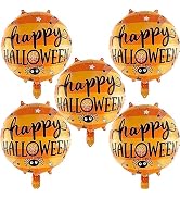 HADCKJA Happy Halloween Balloons Halloween Font Balloons Halloween Foil Balloons for Halloween-Th...