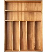 Besilord Silverware Organizer Kitchen Drawer Organizer Utensil Organizer Acacia Silverware Holder...