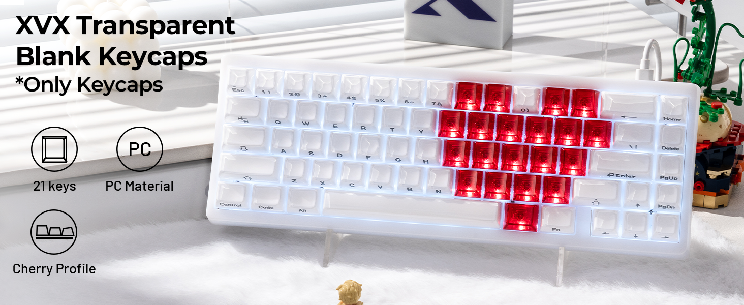 red blank keycaps