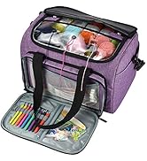 Coopay Crochet & Knitting Tote Bag - Large Organizer for Yarn, Hooks, Needles & Craft Tools