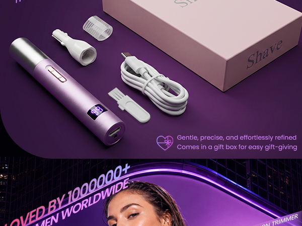 2 in 1 Nose and Ear Hair Trimmer with LED Display