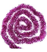 CCINEE Purple Tinsel Garland for Christmas Tree Decorations Wedding Birthday Party Supplies 33 FEET
