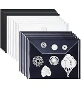 Large Size Dies & Stamp Storage 10 Pack 7X5inch Clear Plastic Seal Bags and 10 Pack Rubber Magnet...