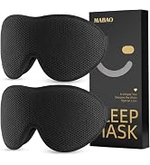 MABAO 2 Packs Sleep Mask for Side Sleeper, Eye Mask for Sleeping Women Men, 3D Contoured Cup No E...