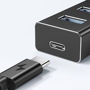 USB-C port to connect a power adapter