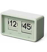 mooas Newtro Flip Desk Clock, Retro Design Auto Flip Clock, Automatic Turning Vintage Flip, Batte...