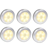 6 Pcs Motion Sensor Night Light Indoor, Cordless Battery Operated LED Night Light Step Lights Wir...