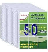 50 Pack,9 Pocket Page Protector, Trading Card Sleeve, Baseball Card Sheets or Skylanders, MTG, Co...