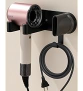 Hair Dryer Holder Wall Mounted, Blow Dryer Holder with Strong Magnet, Dyson Hair Dryer Holder Adh...