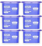 CLEVAST Moisture Absorber Boxes 6 Pack, 10 Oz Dehumidifier for Closet & Bathroom, Humidity Absorb...