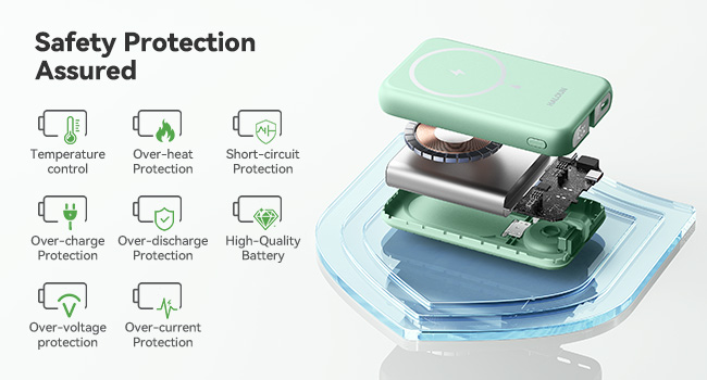 Haloun Magnetic Power Bank green -6-1